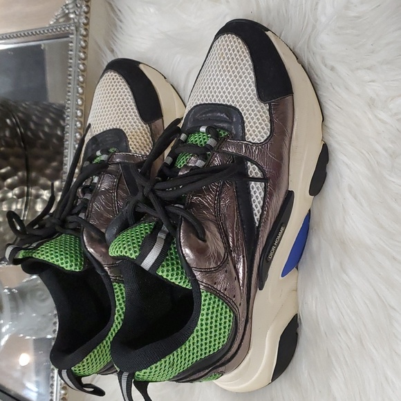 Dior homme green silver sneakers size 38 us 8 - Picture 13 of 17